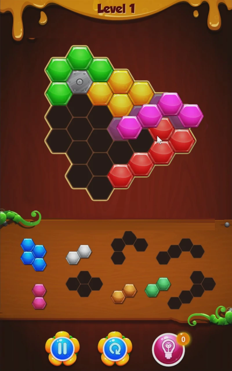 Hexagon Tile Fit Puzzle developed by BAYMONT HARWELL LLC